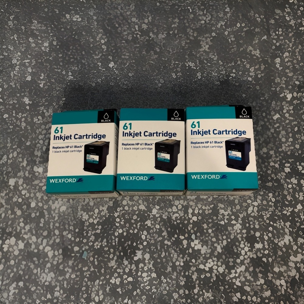 WEXFORD Inkjet Cartridge, Replaces HP 61, Black - Pack of 3 Ink Cartridges